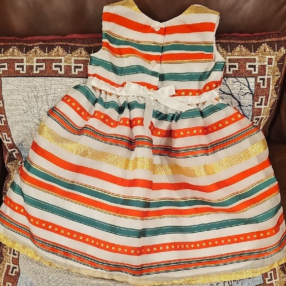 Blueberi Boulevard Other - Blueberi Boulevard girls' striped satin Christmas holiday dress. 